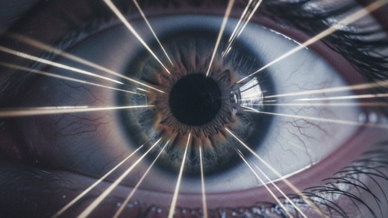 Obraz pokazujący oko mające astygmatyzm