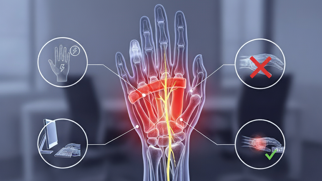 Obraz pokazujący zespół cieśni nadgarstka